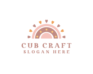 Rainbow Heart Craft logo design