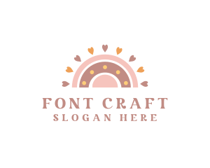 Rainbow Heart Craft logo design