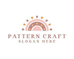 Valentine Rainbow Craft logo design