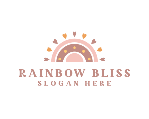 Valentine Rainbow Craft logo design