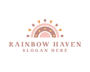 Valentine Rainbow Craft logo design