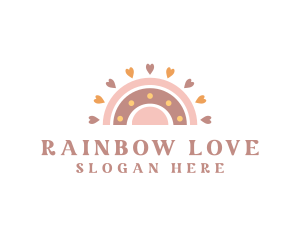 Valentine Rainbow Craft logo design