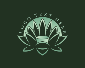 Massage - Meditation Lotus Flower logo design