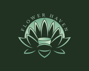 Meditation Lotus Flower logo design