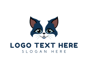 Cartoon - Pet Cat Veterinary logo design