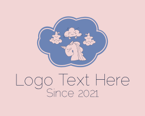 Bedtime - Star Cloud Unicorn logo design