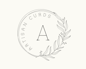 Wedding Leaf Wreath logo design