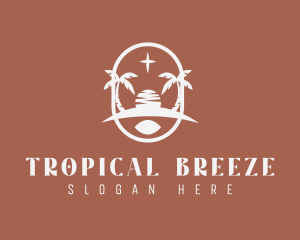 Caribbean - Bohemian Tropical Beach logo design