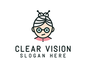 Glasses - Cute Granny Glasses logo design