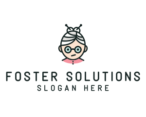 Cute Granny Glasses logo design