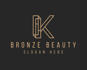 Bronze - Bronze Minimal Letter K logo design