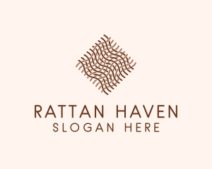 Rattan - Textile Weaving Pattern logo design