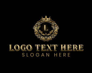 Vintage - Luxury Crown Ornament logo design