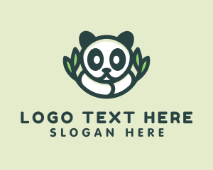 Green - Panda Nature Zoo logo design