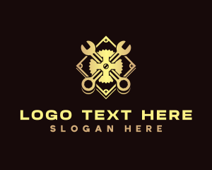 Brass - Wrench Gear Repairing logo design