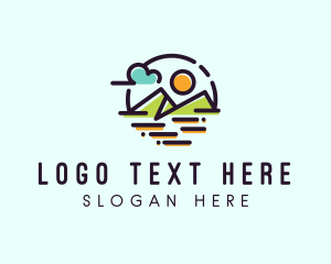 Eco Friendly - Natural Mountain Landscape logo design