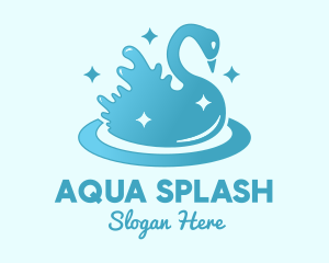 Swan Sparkle Splash logo design