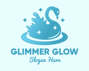 Shimmer - Swan Sparkle Splash logo design