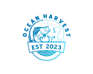 Fisheries - Marine Fishing Sea Bass logo design