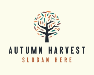 Feather Tree Autumn logo design