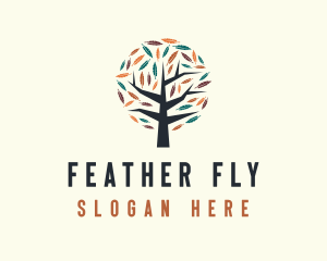 Feather Tree Autumn logo design