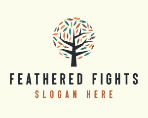 Feather Tree Autumn logo design