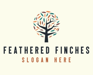 Feather Tree Autumn logo design