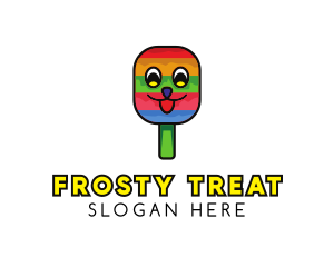 Popsicle - Smiling Ice Cream Popsicle logo design