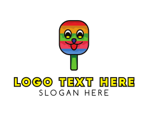 Sugar - Smiling Ice Cream Popsicle logo design
