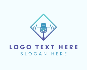 Vlogger - Podcast Chat Forum logo design