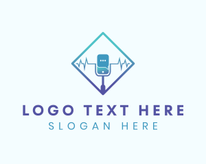 Vlog - Podcast Chat Forum logo design