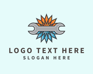 Exhaust - Heating Cooling Wrench logo design