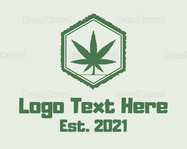 Natural Hexagon Weed Logo