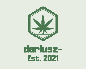 Drugs - Natural Hexagon Weed logo design