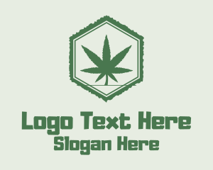 Natural Hexagon Weed Logo