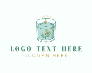 Spa - Candlelight Flower Aromatherapy logo design