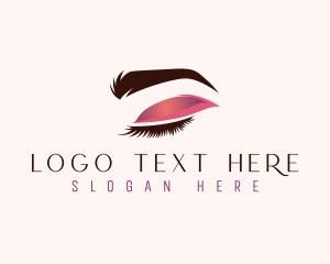 Eyelashes - Eye Beauty Cosmetics logo design