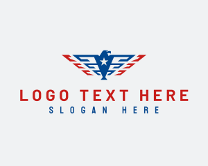 State - Eagle Patriot Wings logo design