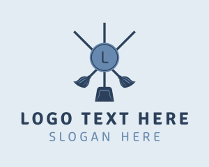 Cleaning Services - Mop Dustpan Housekeeping logo design