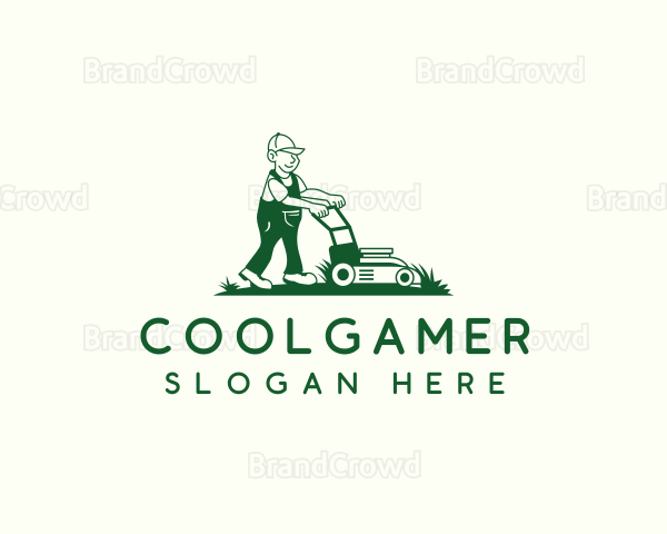 Lawn Mower Landscaper Logo
