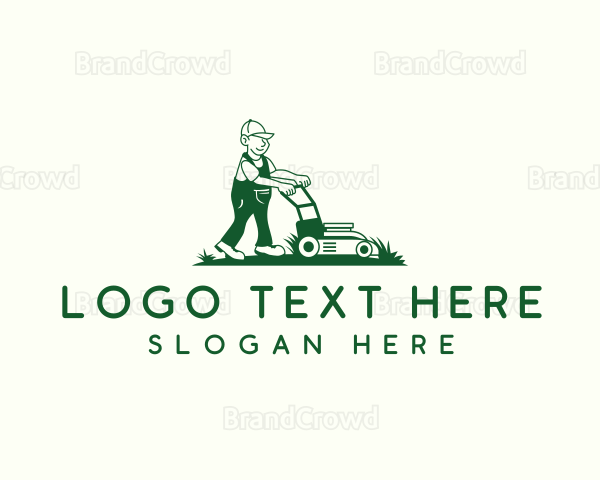 Lawn Mower Landscaper Logo