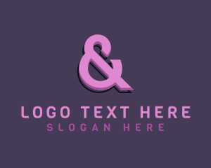 Typography - Feminine Ampersand Symbol logo design