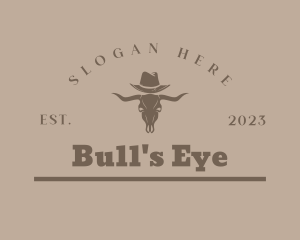 Bull Skull Hat logo design