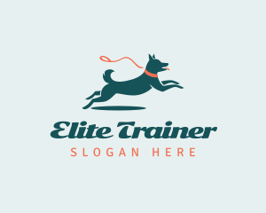 Canine Dog Leash Trainer logo design