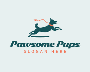 Canine Dog Leash Trainer logo design