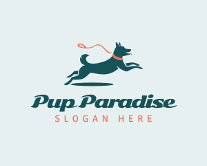 Canine Dog Leash Trainer logo design