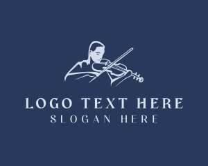 Music - Violin Musician Instrumentalist logo design