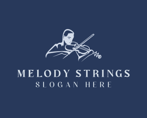 Violin Musician Instrumentalist logo design