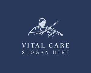 Music Festival - Violin Musician Instrumentalist logo design