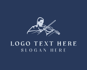 Music Festival - Violin Musician Instrumentalist logo design